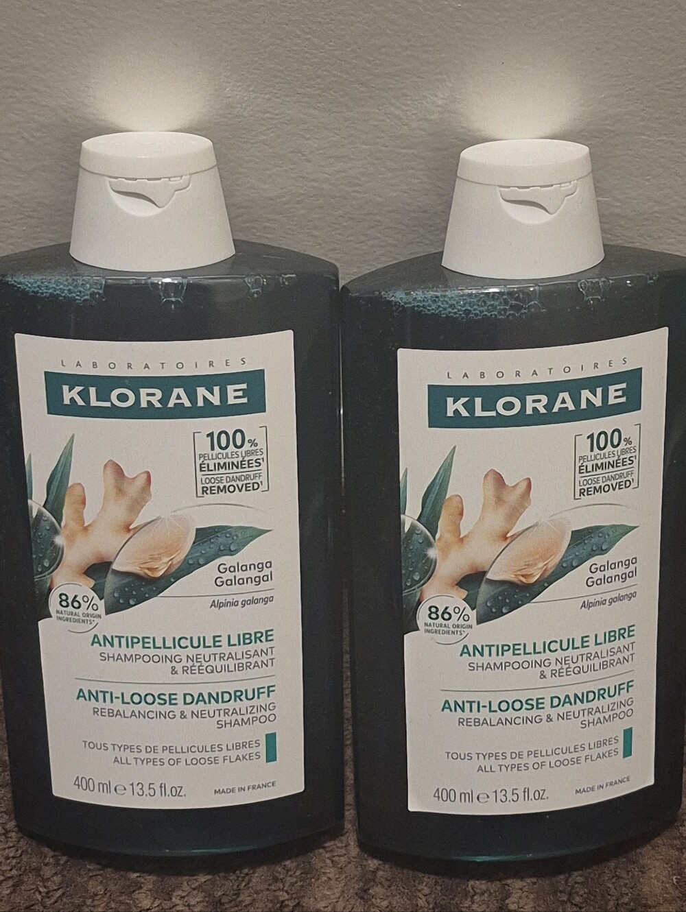 2 Klorane Anti-Loose Dandruff Rebalancing & Neutralizing Shampoo with Galangal